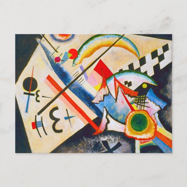 Kandinsky White Cross Postcard Postkarte (Vorderseite)