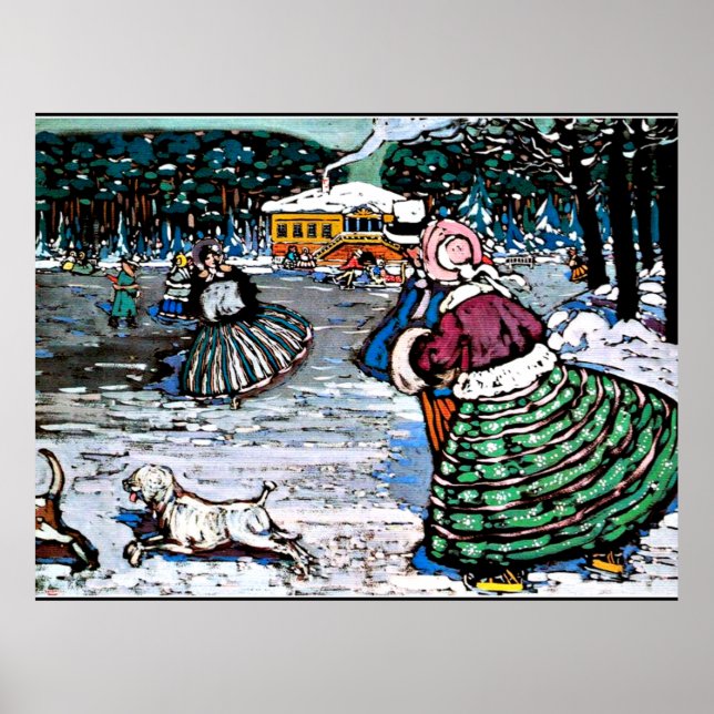 Kandinsky - Winter (Skater) Poster (Vorne)