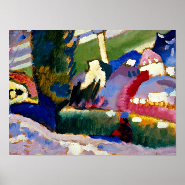 Kandinsky - Winterlandschaft mit Kirche Poster (Vorne)