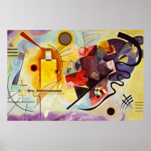 Kandinsky Yellow Blue Abstrakte Leinwand Malerei Poster