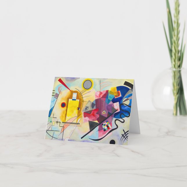 Kandinsky Yellow-Red-Blue Dankeskarte (Vorderseite)