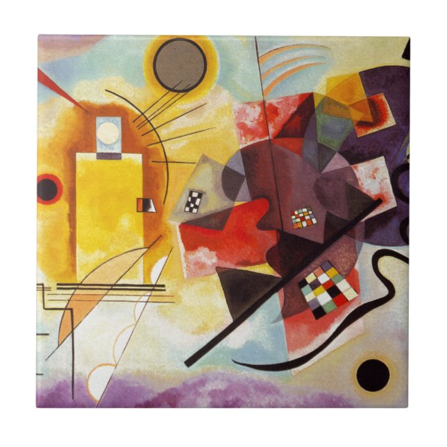 Kandinsky Yellow Red Blue Fliese (Vorderseite)