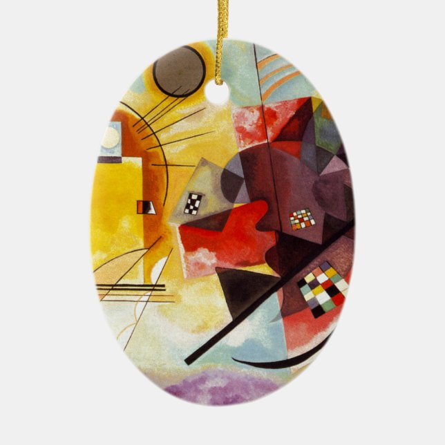 Kandinsky Yellow Red Blue Keramik Ornament (Vorne)