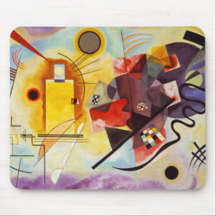 Kandinsky Yellow Red Blue Mousepad