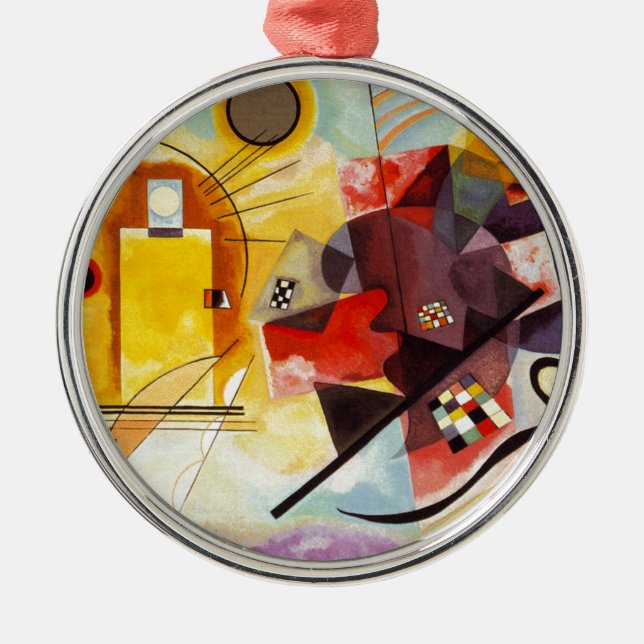 Kandinsky Yellow Red Blue Ornament Aus Metall (Vorne)