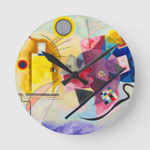 Kandinsky Yellow-Red-Blue Runde Wanduhr
