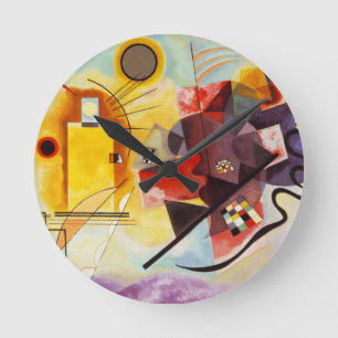 Kandinsky Yellow Red Blue Runde Wanduhr