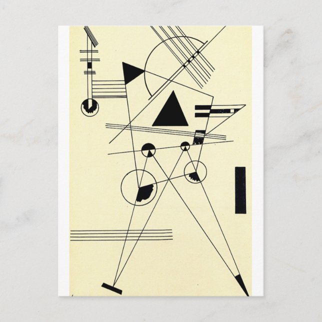 Kandinsky - Zeichnend für Point Postkarte (Vorderseite)