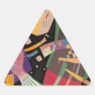 Kandinsky Zusammensetzung 10 Abstrakte Malerei Dreieckiger Aufkleber