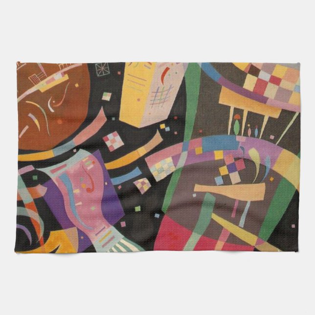 Kandinsky Zusammensetzung 10 Abstrakte Malerei Küchentuch (Horizontal)