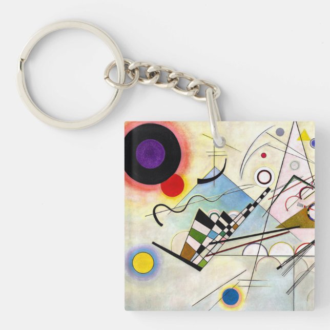 Kandinsky-Zusammensetzung 8 Schlüsselanhänger (Vorderseite)
