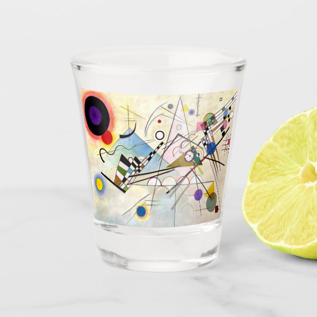 Kandinsky-Zusammensetzung 8 Schnapsglas (Vorderseite)