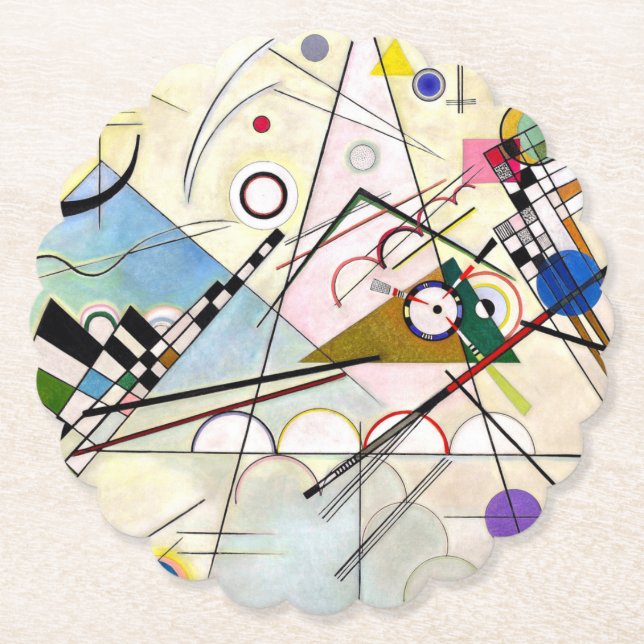 Kandinsky-Zusammensetzung 8 Untersetzer (Vorderseite)
