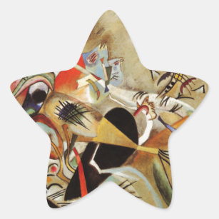 Kandinsky-Zusammensetzung Abstrakt Stern-Aufkleber