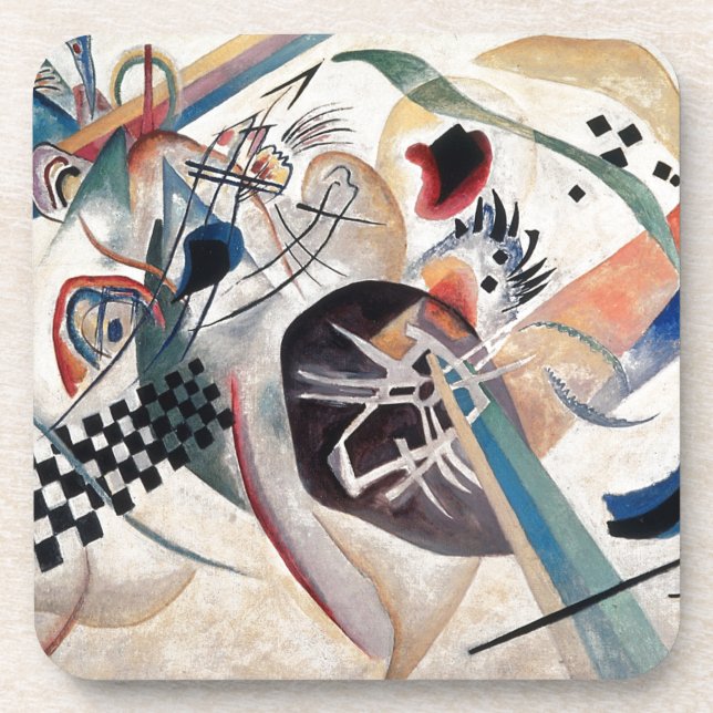 Kandinsky-Zusammensetzung Abstrakt Untersetzer (Vorderseite)