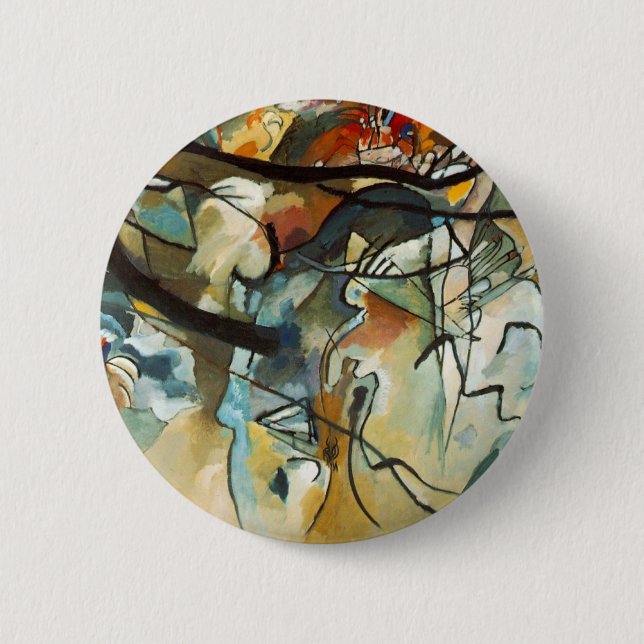 Kandinsky Zusammensetzung V Abstract Painting Button (Vorderseite)