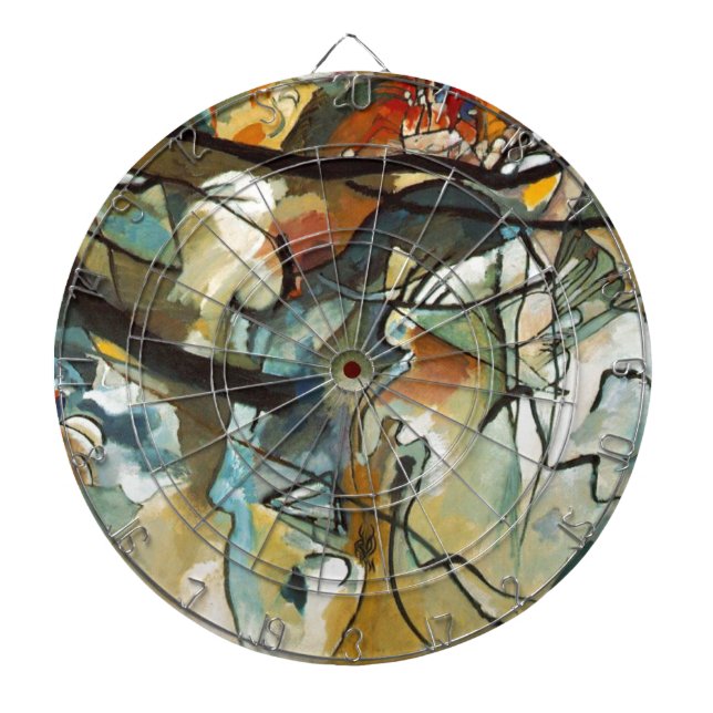 Kandinsky Zusammensetzung V Abstract Painting Dartscheibe (vorne)