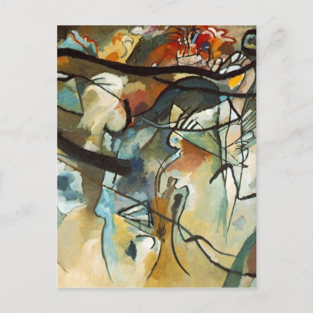 Kandinsky Zusammensetzung V Abstract Painting Postkarte (Vorderseite)