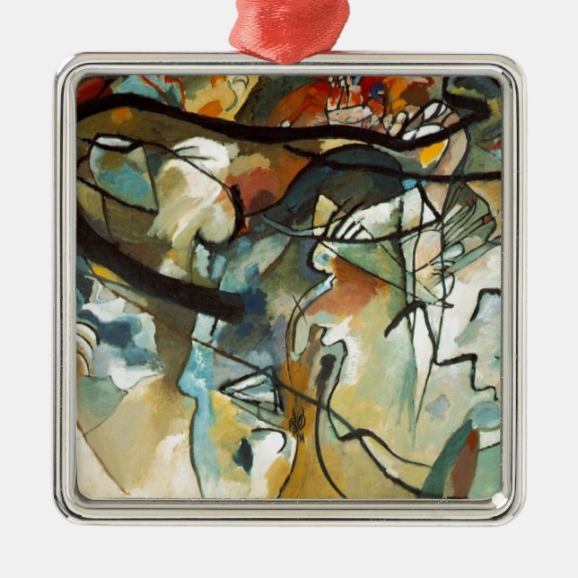 Kandinsky Zusammensetzung V Abstract Painting Silbernes Ornament (Vorne)