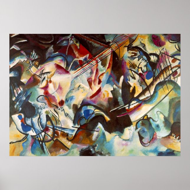 Kandinsky Zusammensetzung VI Abstrakte Leinwand Ma Poster (Vorne)