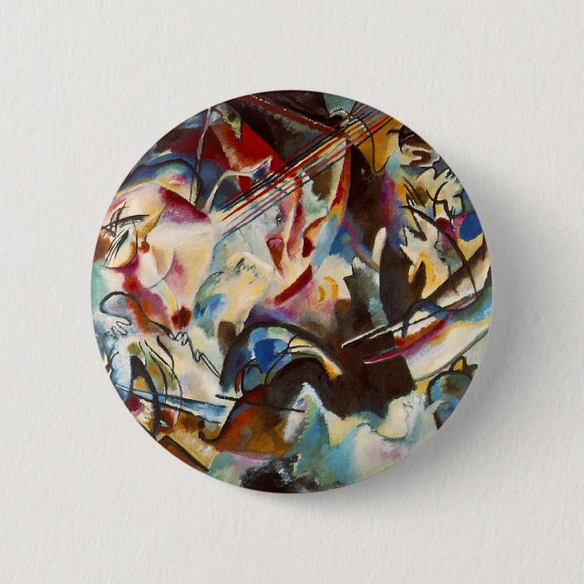 Kandinsky Zusammensetzung VI Abstrakte Malerei Button (Vorderseite)