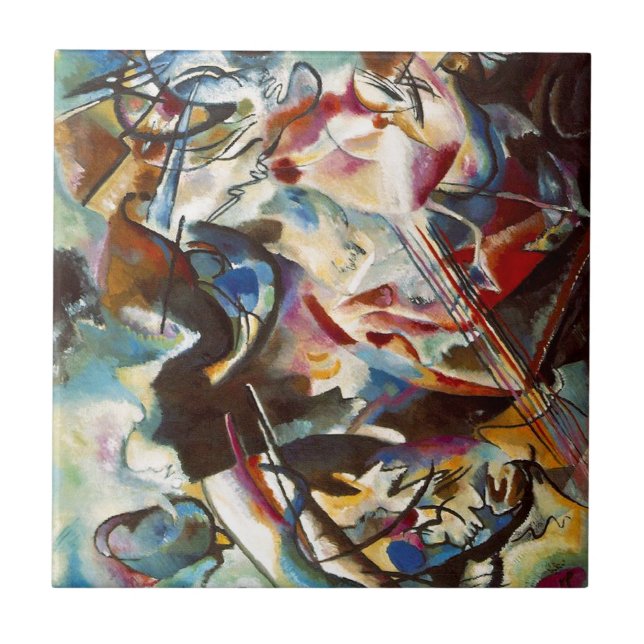 Kandinsky Zusammensetzung VI Abstrakte Malerei Fliese (Vorderseite)