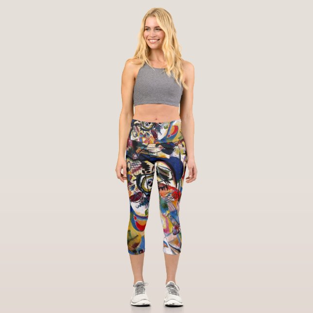 Kandinsky Zusammensetzung VII Abstrakte Malerei Capri Leggings (Vorderseite)