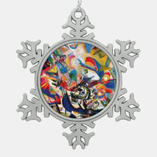 Kandinsky Zusammensetzung VII Abstrakte Malerei Schneeflocken Zinn-Ornament