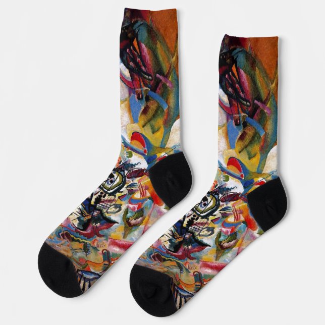 Kandinsky Zusammensetzung VII Abstrakte Malerei Socken (Linkes Detail)