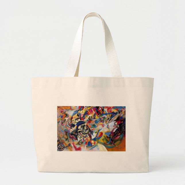 Kandinsky-Zusammensetzung VII Jumbo Stoffbeutel (Vorne)