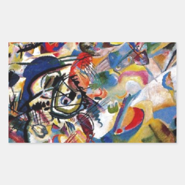 Kandinsky-Zusammensetzung VII Rechteckiger Aufkleber (Vorderseite)