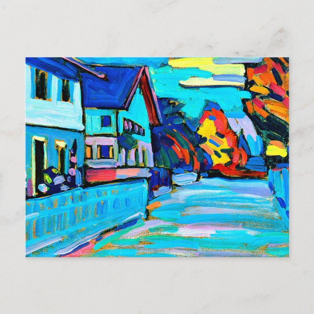 Kandinsky - Zwei Häuser Postkarte (Vorderseite)