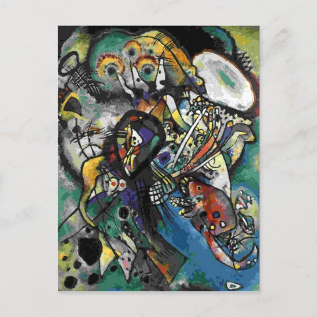 Kandinsky - zwei Ovalen Postkarte (Vorderseite)