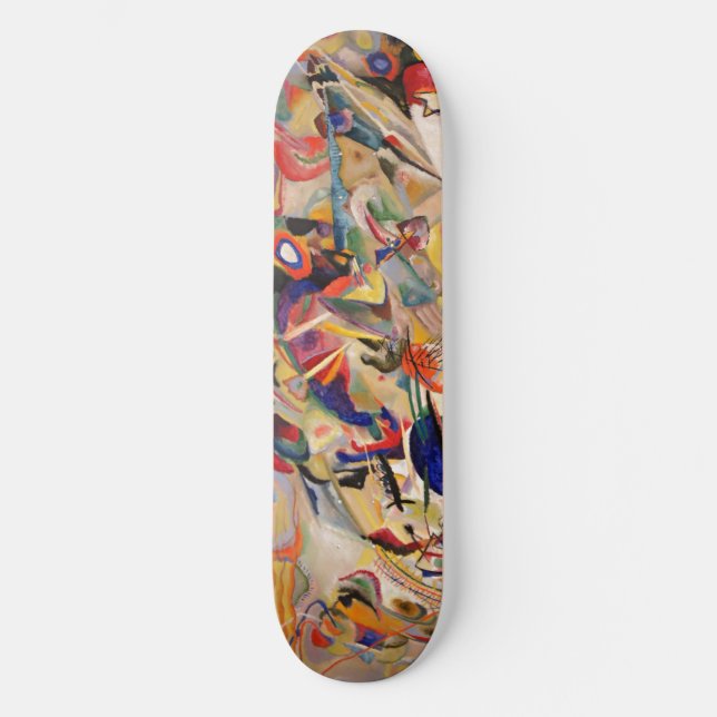 Kandinskys Abstraktes Malwerk Skateboard (Vorderseite)