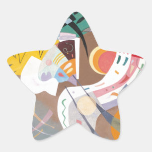 Kandinsky's Dominant Curve Abstrakt Stern-Aufkleber