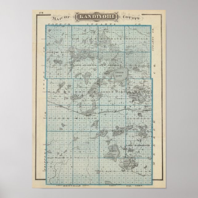 Kandiyohi-Landkreis, Minnesota Poster (Vorne)