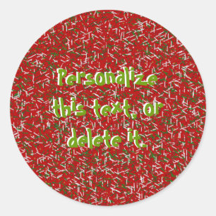 Kandy Sprinklen mit Polka Dots STICKERS, rot Runder Aufkleber