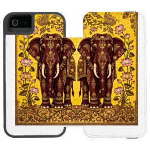 Kandyan Royal Maroon Tusker Fleece -Sri Lanka Incipio Watson™ iPhone 5 Geldbörsen Hülle