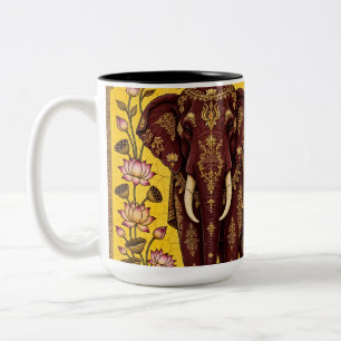 Kandyan Royal Maroon Tusker Fleece -Sri Lanka Zweifarbige Tasse