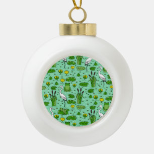 Kanen, Helden, Lilien: Vintager Schwarm. Keramik Kugel-Ornament