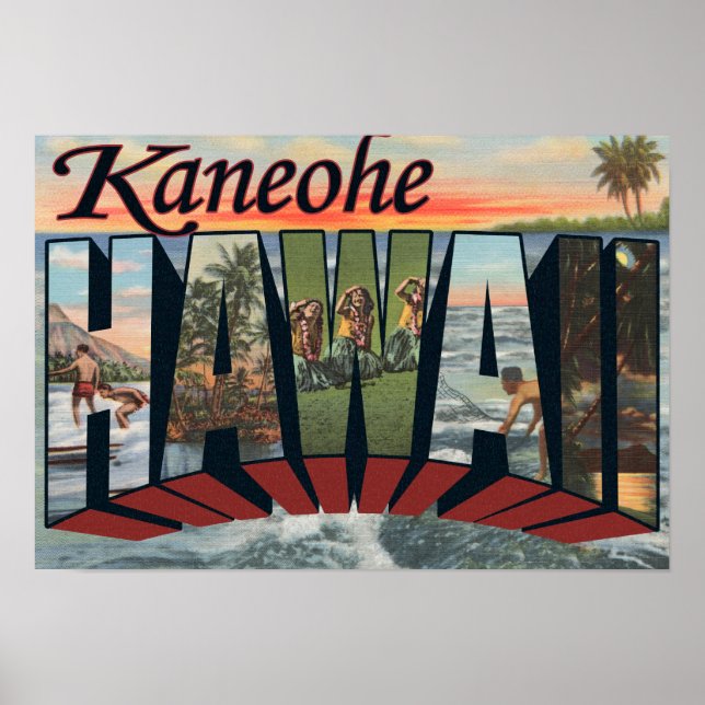 Kaneohe, Hawaii - Große Briefszenen Poster (Vorne)