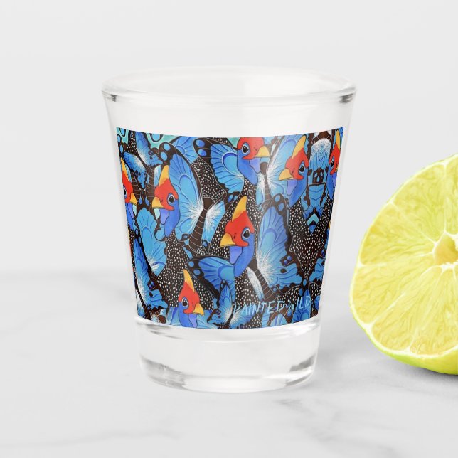 Kanga Blue Cooler Schnapsglas (Vorderseite)