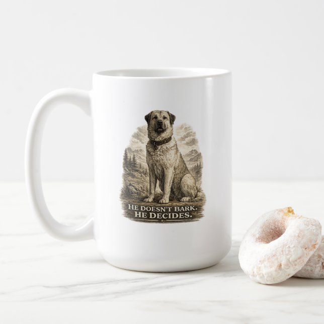 Kangal – He Doesn’t Bark He Decides Kaffeetasse (Mit Donut)