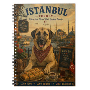Kangal in Istanbul Vintage Reise Kunst Notizblock