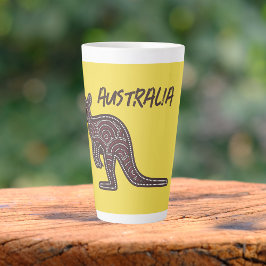 Kangaroo Aboriginal Mosaic Milchtasse