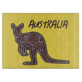 Kangaroo Aboriginal Mosaic Schneidebrett