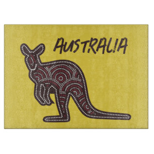 Kangaroo Aboriginal Mosaic Schneidebrett