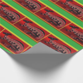 Kangaroo Aborigo Weihnachtswrapping Paper Geschenkpapier