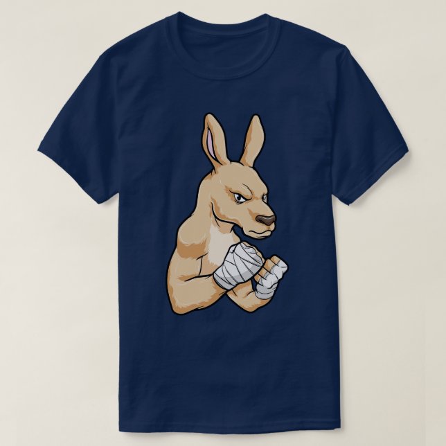 Kangaroo als Boxer beim Boxen T-Shirt (Design vorne)