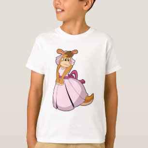 Kangaroo als Braut mit Hochzeitskleid T-Shirt